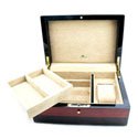 Teak Veneer Watch & Cufflink Box