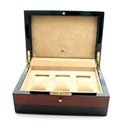 Teak Veneer 3-Watch Collector's Box