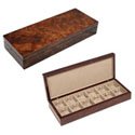Camphor Burl Veneer Cufflink Box