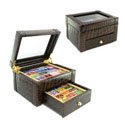 28 Pair Cufflinks Collector's Case