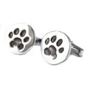 Sterling Paw Print Cufflinks