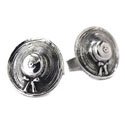 Sterling Straw Hat Cufflinks