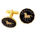 Uruguay's Horse Coin Cufflinks