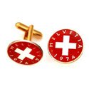 Switzerland's Red Cross Cufflinks