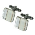 Striped Murano Glass Cufflinks