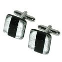 Striped Murano Glass  Cufflinks