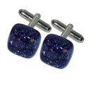 Copper and Blue Murano Glass Cufflinks