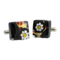 Daisy Murano Glass Cufflinks