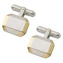 Yellow Bevel Edge Cufflinks