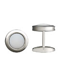 Round Steel & MOP Cufflinks