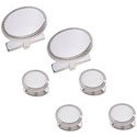Oval Beaded Edge Stud Set