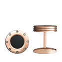 Rose Gold & Onyx Screw-Down Cufflinks