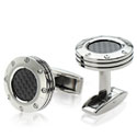 Steel & Carbon Fiber Screw-Down Cufflinks