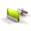 Light Green Bar Cuff Links