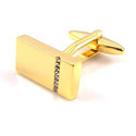 Crystal Lined Gold Cufflinks