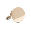 Engravable Round Block Cufflinks