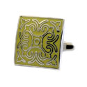 Yellow French Floral Cufflinks