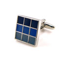Blue Checkered Cufflinks
