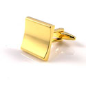 Gold Square Engraved Cufflinks
