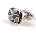 Black and Gray Designed Cuff links