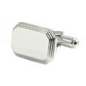 Silver Rectangle Engravable Cufflinks