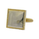 Gold Rope Border Engravable Cufflinks
