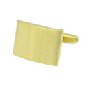 Gold Rectangular Engravable Cufflinks
