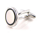 Black Border Engraved Cuff links