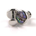 Round Abalone Cuff links