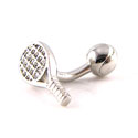 Tennis Ball and Racquet Cufflinks