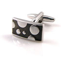 Silver Bubble Designed Cuff Links