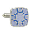 Tonal Blue Square Cufflinks