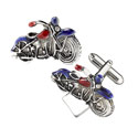 Red & Blue Motorcycle Cufflinks