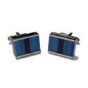 Thick Lucite Cufflinks Blue