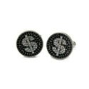Crystal Dollar Sign Cufflinks