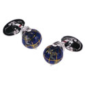 Sterling Spinning Globe Cufflinks