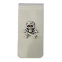 Burnished Skull Money Clip