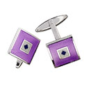 Lavender & Sage Square Cufflinks