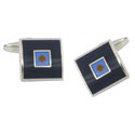 Navy Square Cufflinks