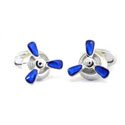 Sterling Moving Propeller Cuff Links