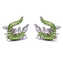 Sterling Crocodile Cufflinks