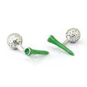 Golf Ball and Green Tee Cuff Links