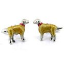 Sterling Golden Retriever Cuff Links