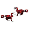 Sterling Silver Red Dragon Cufflinks