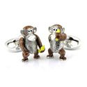 Sterling Moving Monkey Cufflinks