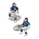 Sterling Moving Football Player Cufflinks