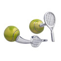 Tennis Ball and Racquet Cufflinks