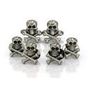 Skull and Crossbones Stud Set