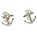 Crystal Anchor Cuff Links