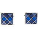 Blue Checkered Cufflinks